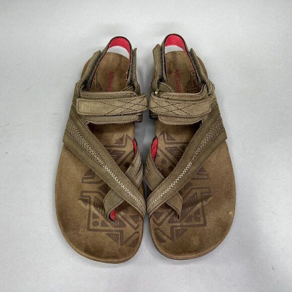 Merrell Women's Size 8 Brown & Pink Kangaroo Sport Hiking Sandals - Picture 3 of 8